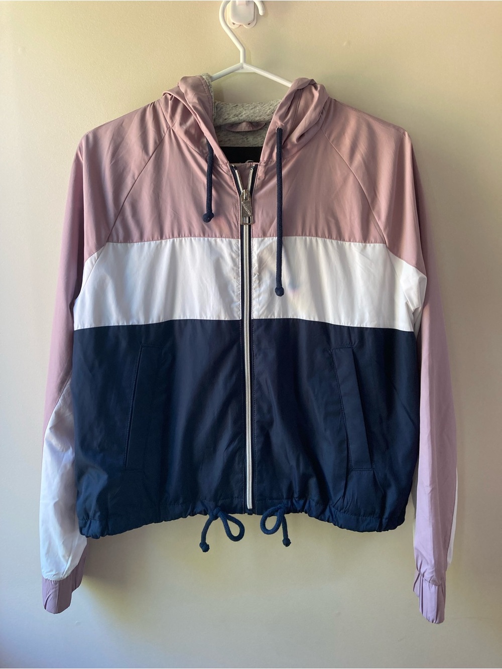 Hollister Colorblock Hooded Lined Windbreaker Jacket